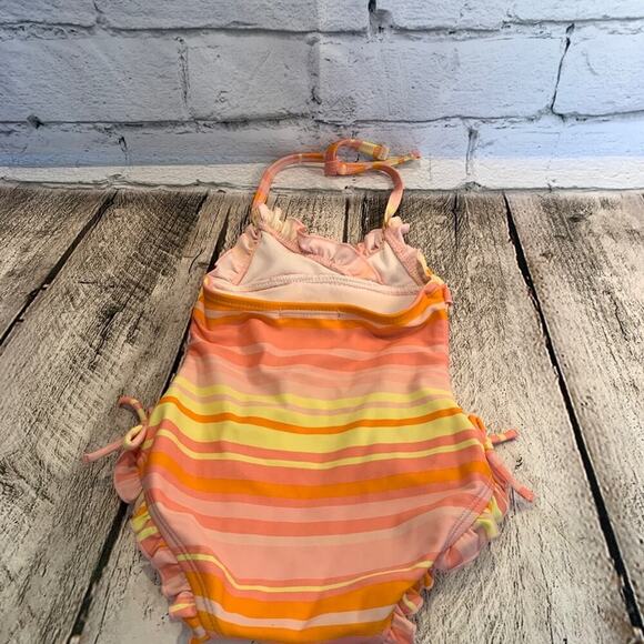JANIE AND JACK Baby NWOT Pastel Stripe One Piece Swimsuit / Size: 3-6 Mos - Picture 3 of 4